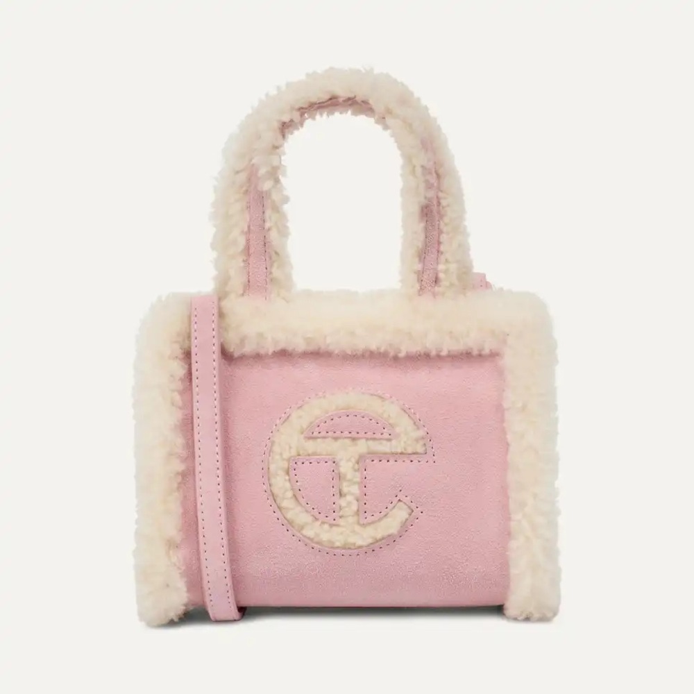 Telfar x Ugg small pink bag